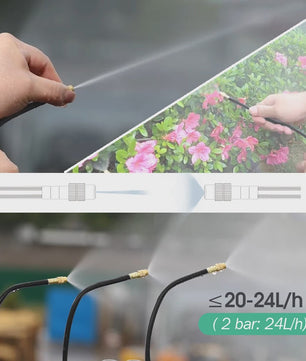 Verstelbare Nevelsproeier Kit met 8mm PE Slang en Zelfaanzuigende Pomp voor Tuin