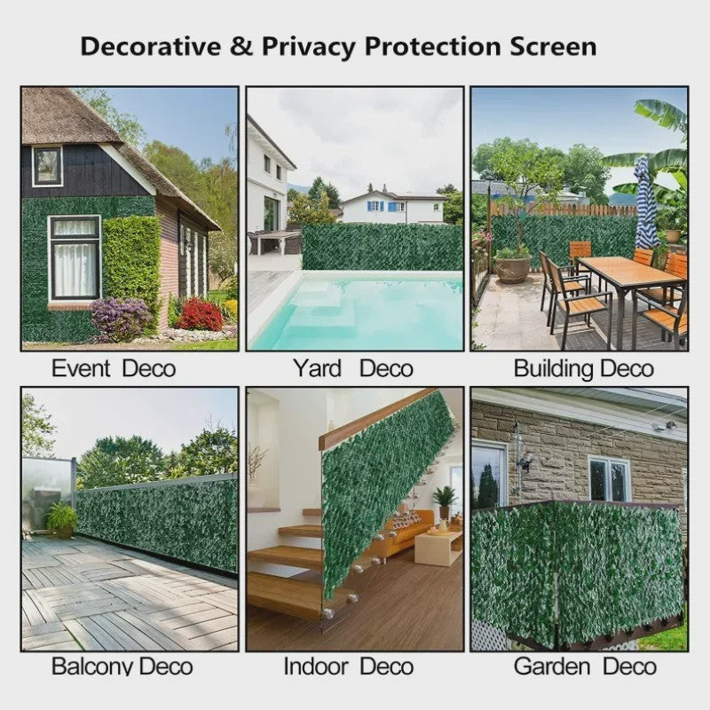 Kunsthaag Klimop 100x300cm - Privacy Scherm Tuin en Balkon - Kunstplant Groen