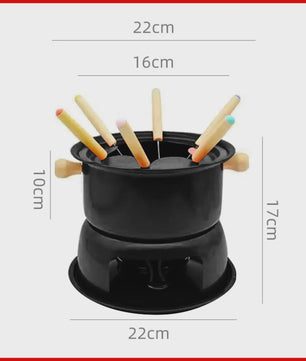 Afneembare Fondueset met 6 Vorken - Voor Chocolade, Kaas & Meer