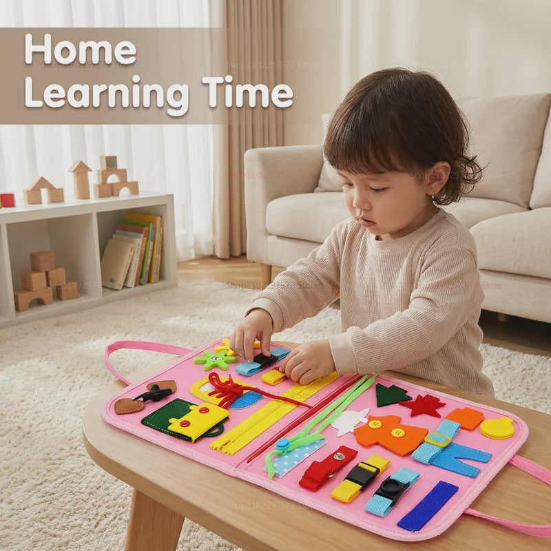 Montessori Busy Board: Educatief Reis- en Activiteitenspeelgoed voor Peuters - Fijne Motoriek & Vroege Educatie