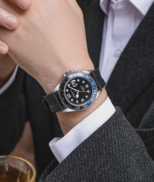 Luxe Herenhorloge met Datum - Stijlvol & Sportief Quartz Polshorloge van Roestvrij Staal
