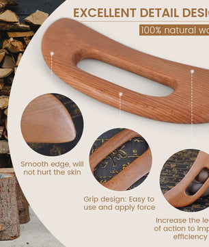 Houten Guasha Board & Lymfedrainage Massager - Ontspanning en Herstel