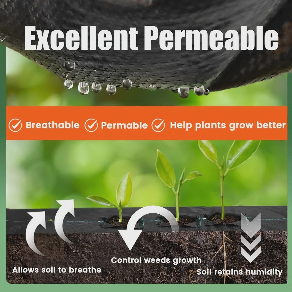 Heavy-Duty Weed Control Fabric - Duurzaam Landscaping Geotextiel