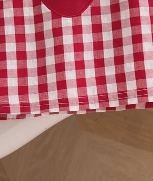 Zomerjurk Baby Meisje Rood Wit Geruit met Aardbeien - Casual en Schattig