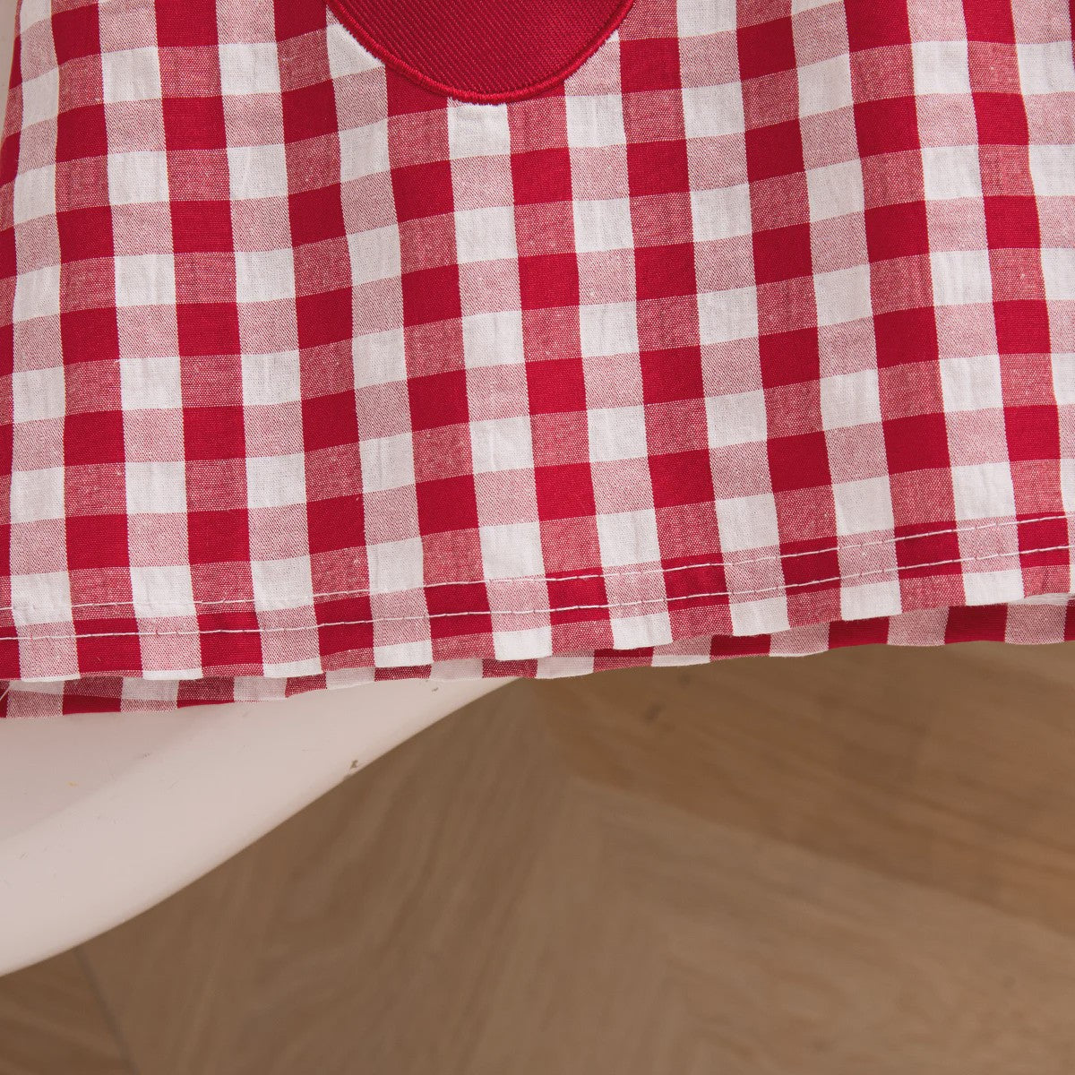 Zomerjurk Baby Meisje Rood Wit Geruit met Aardbeien - Casual en Schattig