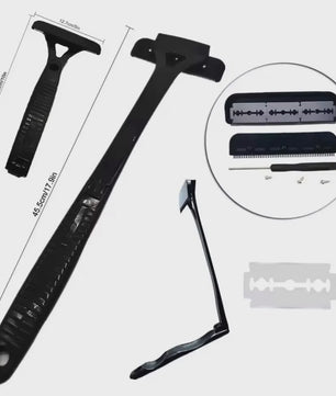 Opvouwbare Lange Handgreep Body Shaver voor Mannen - Gemakkelijk Scheren van Rug en Lichaam