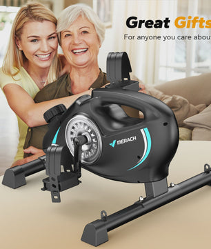 MERACH Mini Hometrainer Fiets - Stille Onder Desk Bike met App voor Arm & Been Training
