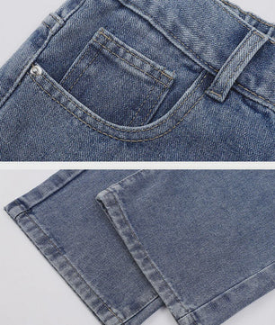 Klassieke Heren Jeans met Wijde Pijpen - Casual Denim Broek in Lichtblauw, Grijs & Zwart
