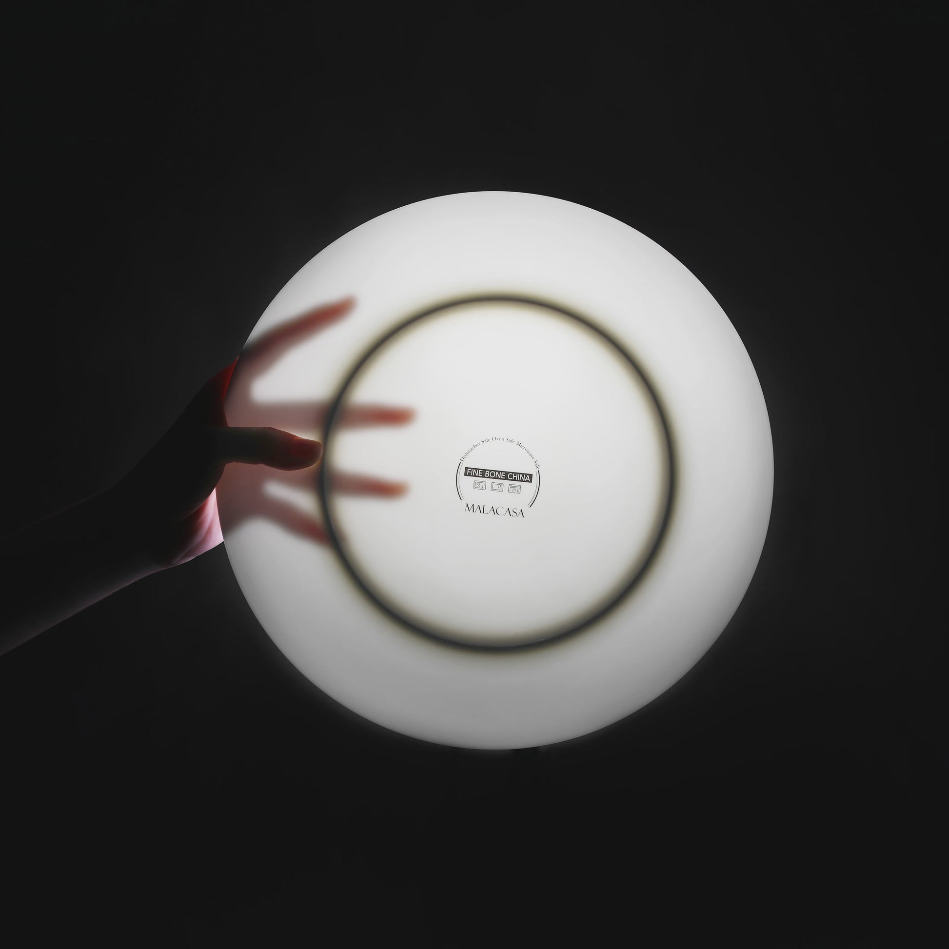 MALACASA Nordic 32-delig Wit Bone China Servies met Gouden Rand