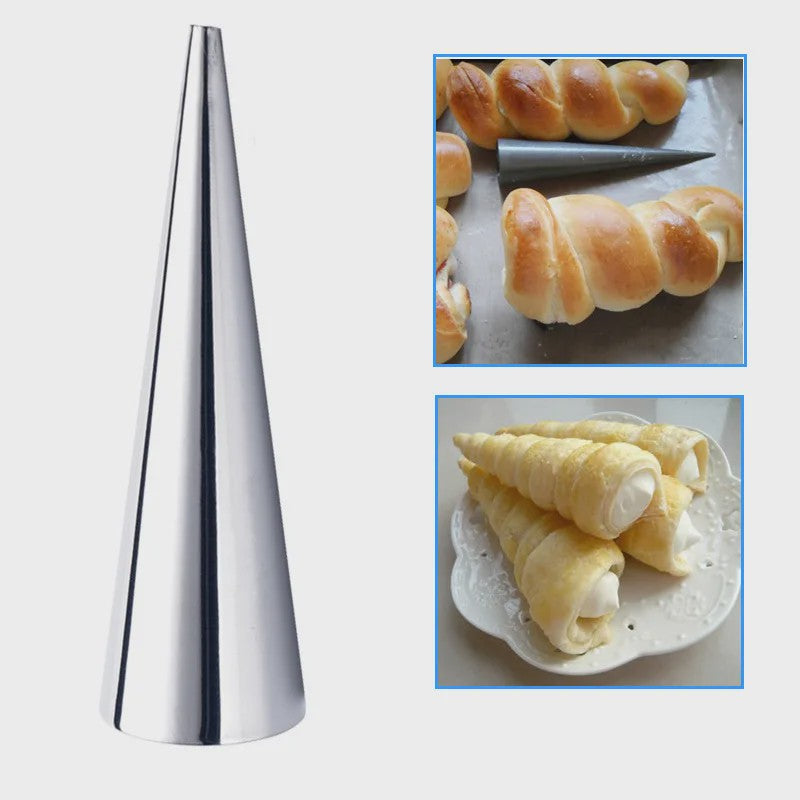 Roestvrijstalen Bakvormen Set: Croissant & Cone Molds voor Thuisgebruik