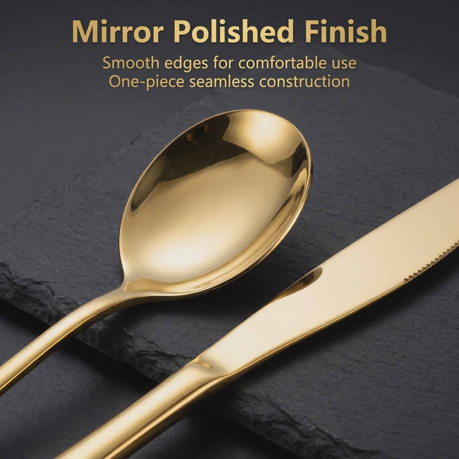 Gouden Bestekset 24 Delig - Luxe Stainless Steel Tafelbestek voor 6 Personen