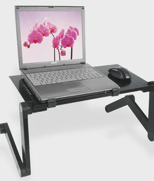 Verstelbaar Laptop Bureau met Muisplateau - Draagbaar, Opvouwbaar en Verkoelend