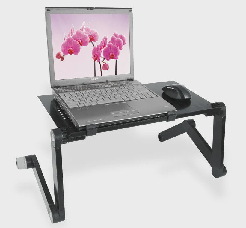 Verstelbaar Laptop Bureau met Muisplateau - Draagbaar, Opvouwbaar en Verkoelend