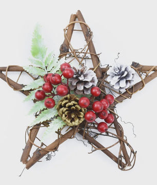 Handgemaakte Rotan Ster Krans Decoratie - 10/15/20cm - Kerst & Bruiloft