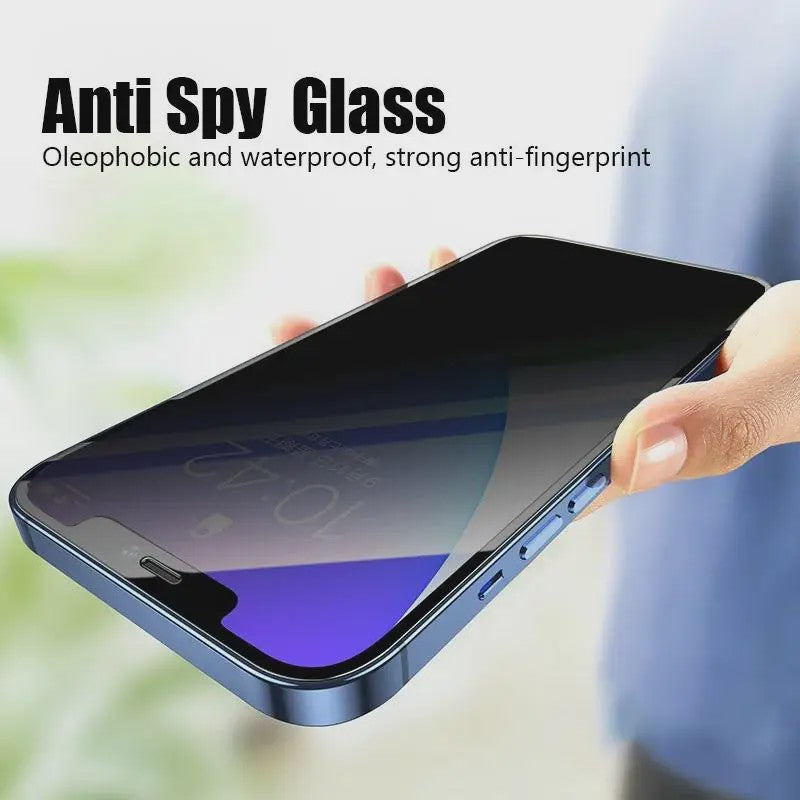 3x Privacy Screenprotector Anti-Spy Glas voor iPhone 11 t/m 17 Pro Max, Mini, Plus