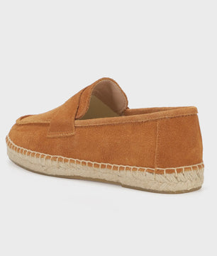 Heren Espadrilles Instappers van Suède Leer met Jute Zool - Casual Zomerschoenen