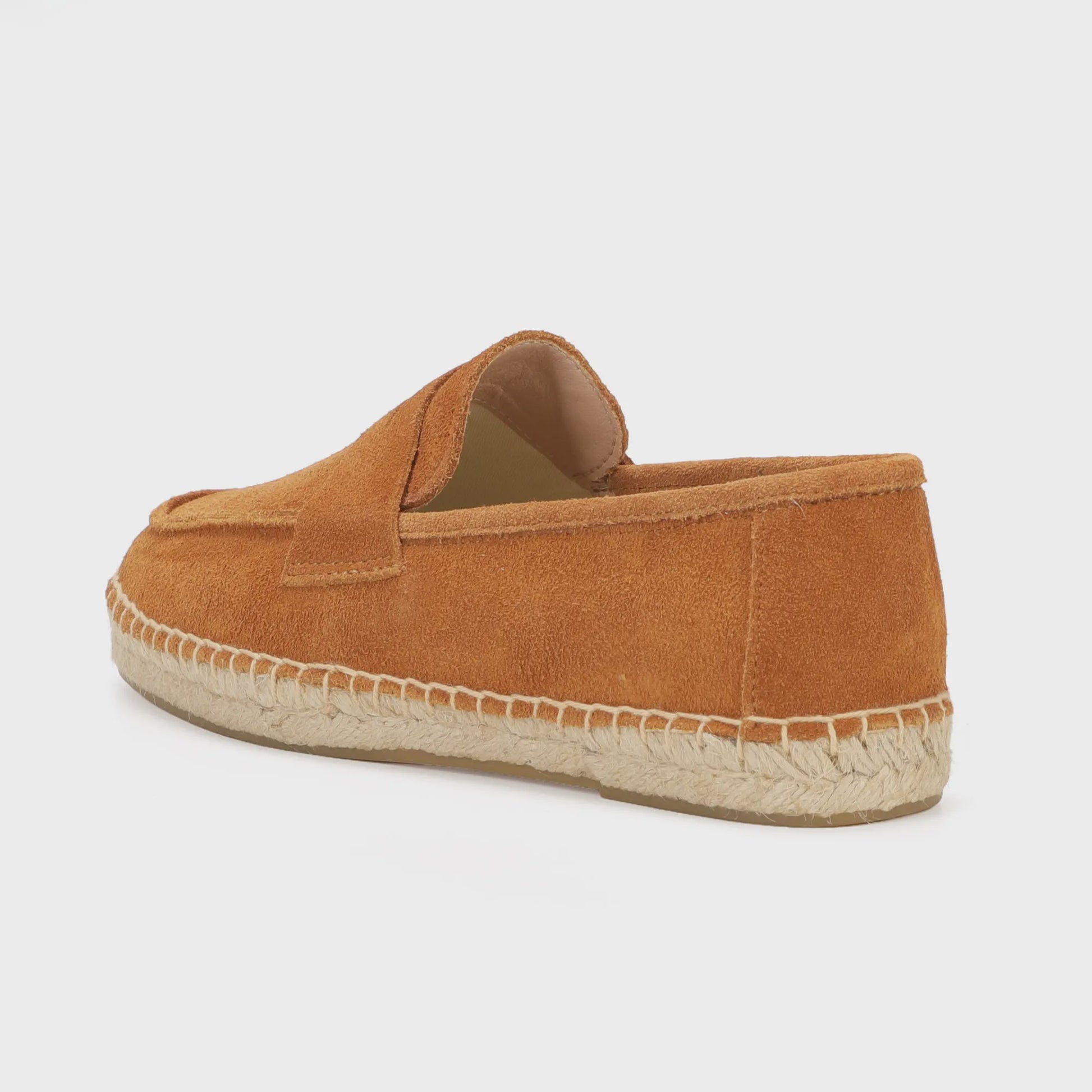 Heren Espadrilles Instappers van Suède Leer met Jute Zool - Casual Zomerschoenen
