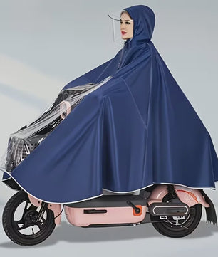 Universele Regenjas Poncho met Capuchon voor Elektrische Scooters en Fietsen