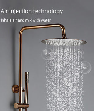 Thermostatische Douchekraan met Regendouche en Handdouche - Massief Messing