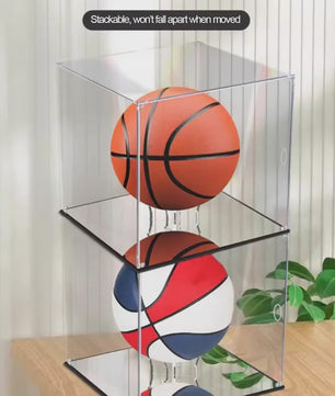 Voetbal Display Case met Balhouder - Acryl Vitrine voor Verzamelingen