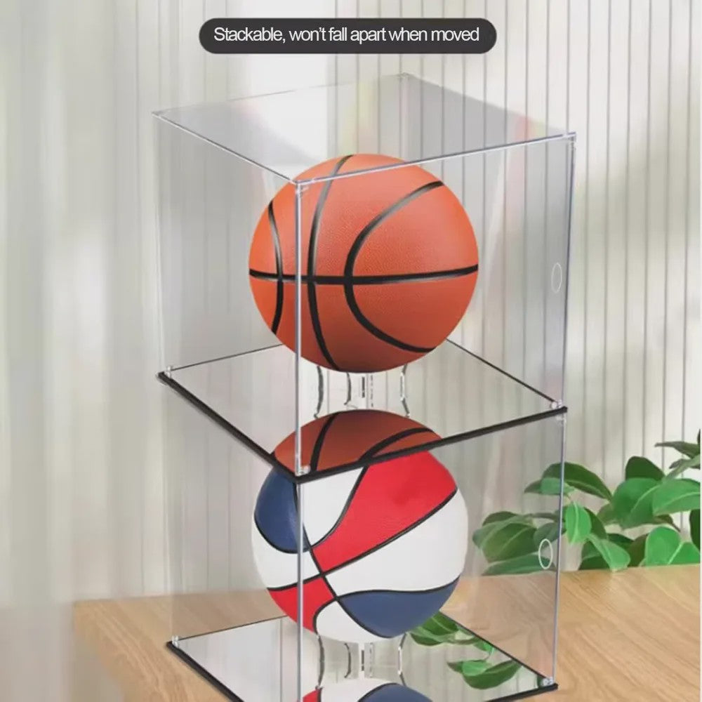 Voetbal Display Case met Balhouder - Acryl Vitrine voor Verzamelingen