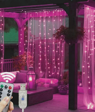 LED Gordijn Lichtjes met Afstandsbediening - USB Feestverlichting voor Huis, Bruiloft & Kerst