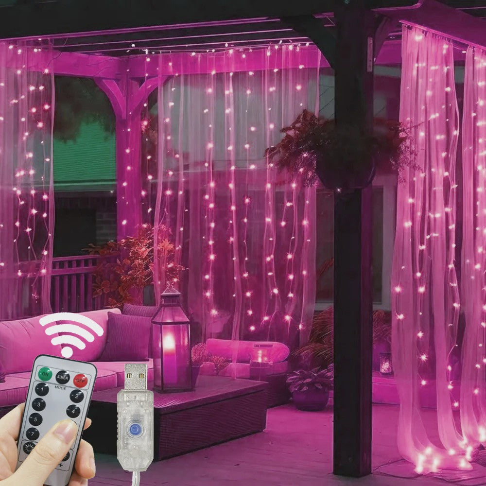 LED Gordijn Lichtjes met Afstandsbediening - USB Feestverlichting voor Huis, Bruiloft & Kerst