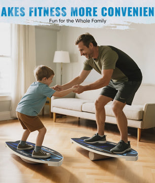 Balance Board Wood Sportneer Indoor Board Skateboard, Indoor Surfboard, Trickboard and Balance Board for Children and Adults