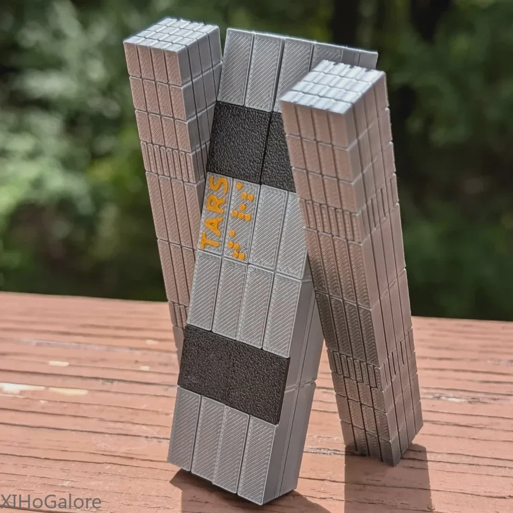3D Geprinte Tars Robot Model - Metaalafwerking - Sci-Fi Bureau Decoratie