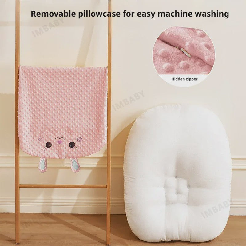 Ergonomisch Baby Voedingskussen - Ultra Zacht, Wasbaar & Rugondersteuning voor Comfortabel Voeden & Minder Spugen