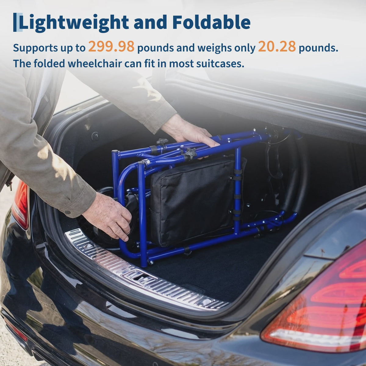 2-in-1 Rollator Walker met Zitje & Voetensteun - Lichtgewicht Rolstoel voor Senioren
