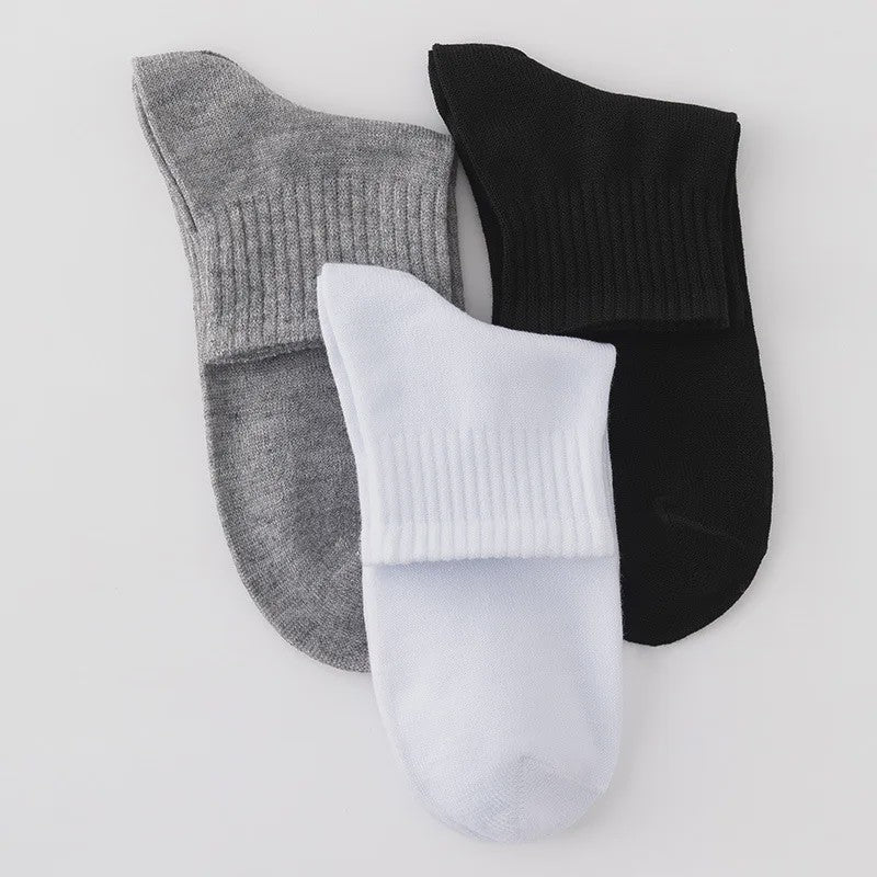 10 Paar Heren Katoenen Sokken - Mid-Calf, Effen Kleur, All Seasons