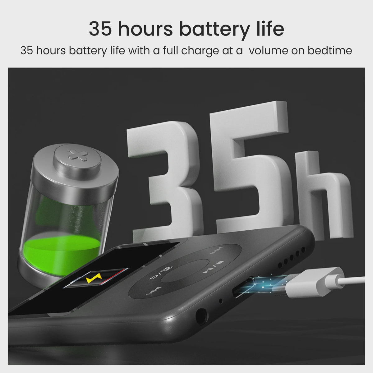 64GB MP3 Speler met Bluetooth, HiFi Audio, Radio & Video - Draagbare Muziekspeler