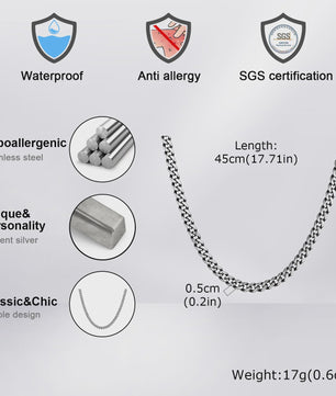 Klassieke Cuban Chain Ketting Heren Dames - Roestvrij Staal (3-11mm)