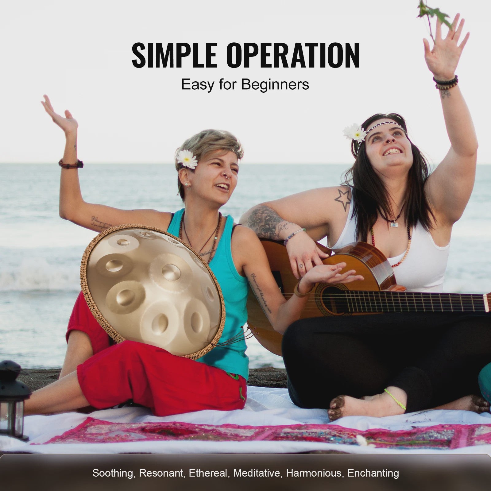 22-inch D Minor Handpan Drum: Helend Geluid voor Beginners