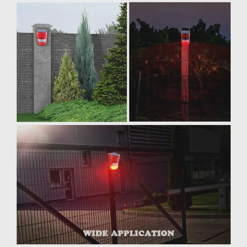 Draadloze Zonnesensor Alarm met Sirene & Strobe Licht - Tuin & Huisbeveiliging