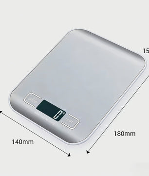 Digitale Keukenweegschaal RVS - 10kg/5kg Precisie met LED Display