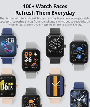 COLMI P81 Smartwatch met Bellen, 1.9" HD Scherm, 24H Gezondheidsmonitoring & 100+ Sportmodi