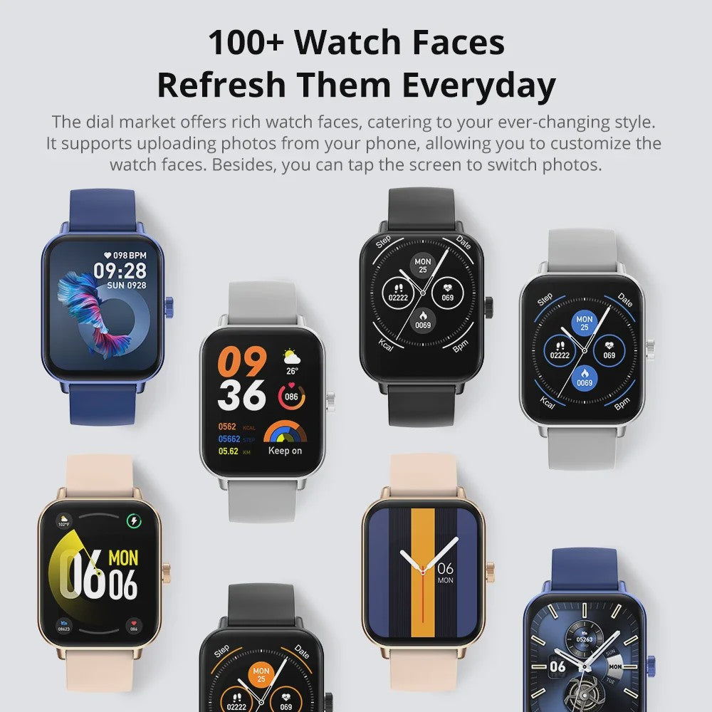 COLMI P81 Smartwatch met Bellen, 1.9" HD Scherm, 24H Gezondheidsmonitoring & 100+ Sportmodi
