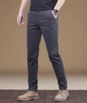 Herfst/Winter Heren Slim Fit Katoenen Broek - Casual & Zakelijk