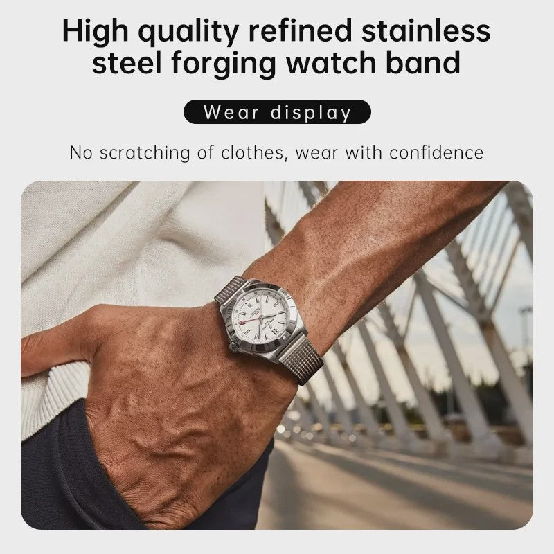 MAIKES Milanese Horlogeband RVS 316L - 20mm, 21mm, 22mm - Geschikt voor Rolex, Omega, IWC, Breitling