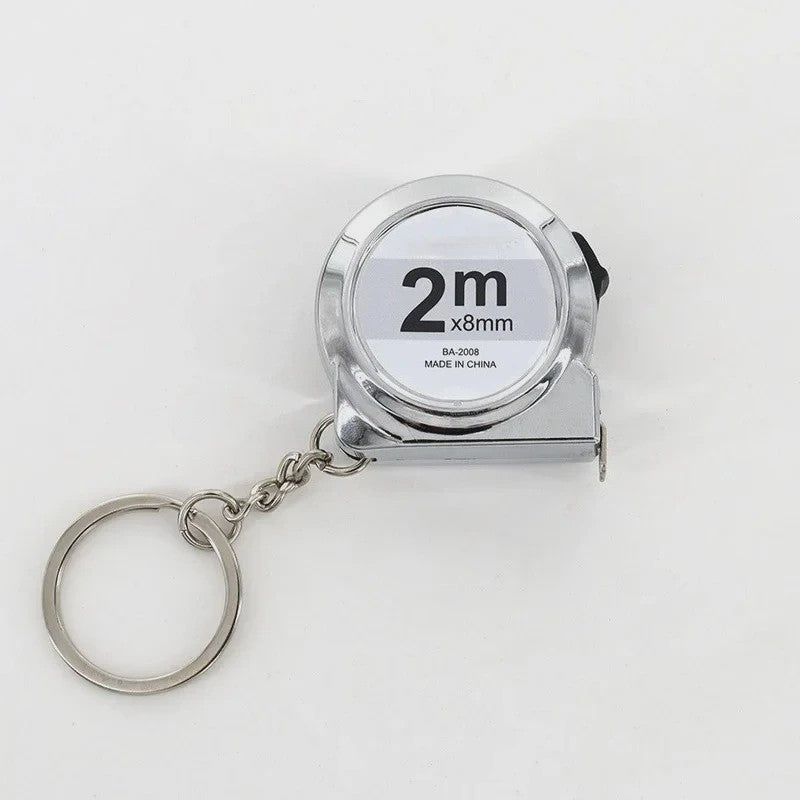 Mini Rolmaat Sleutelhanger 2 Meter - Compact Meetlint voor Huis, Hobby & Handwerken