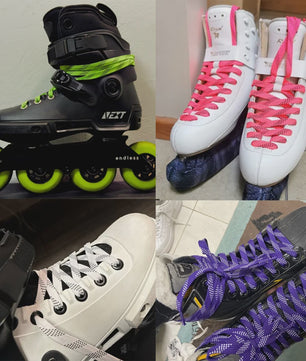 Gewaxt IJshockey Veters - Dubbele Laag Vlechtwerk & Versterkte Tips - Diverse Lengtes (84-120 inch)