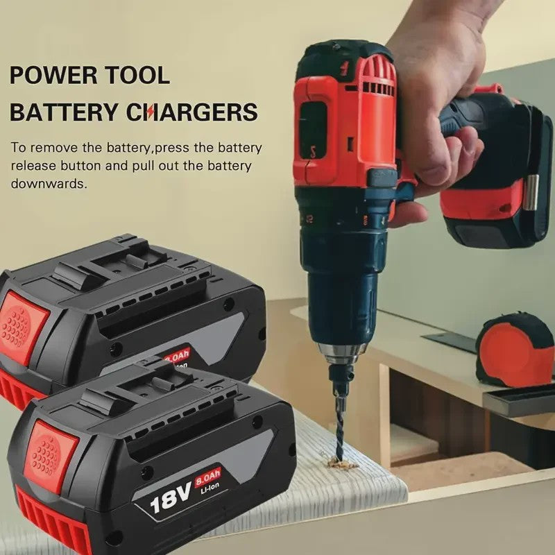 Bosch 18V 8.0Ah Li-Ion Accu Vervangend voor BAT609/BAT609G - Krachtige Gereedschapsbatterij