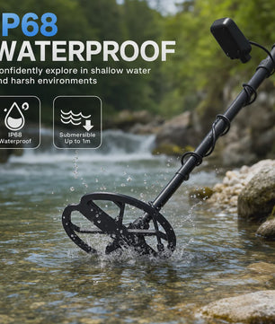 SUNPOW Professionele Metaaldetector voor Volwassenen - Waterdicht, Oplaadbaar & LCD Display