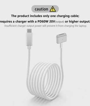 USB-C naar MagSafe 2 T-vorm Kabel voor MacBook Air/Pro - 1.8m Gevlochten Snellader