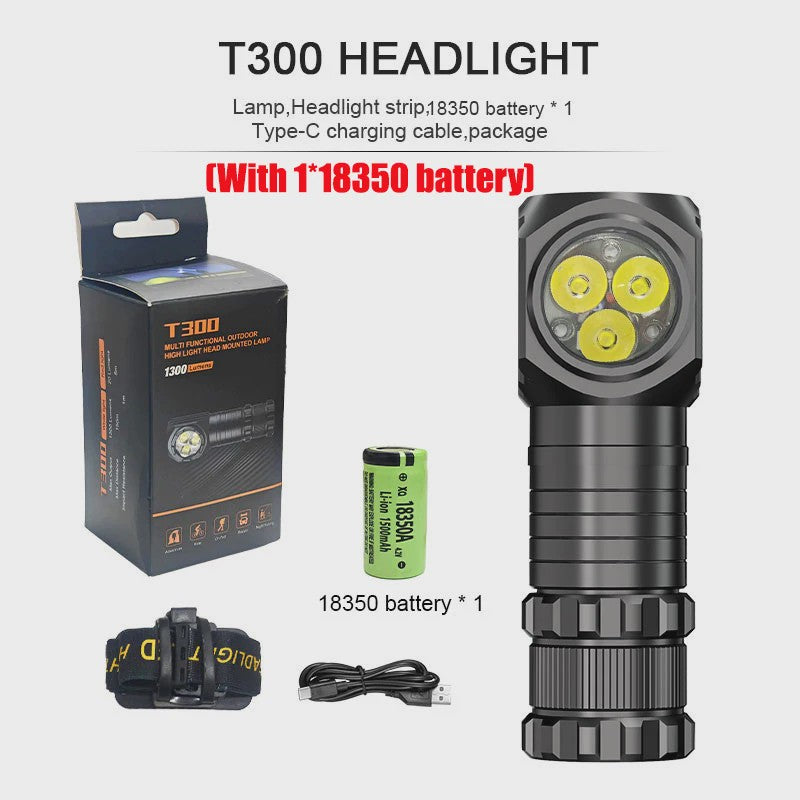 Krachtige Oplaadbare 3000LM LED Hoofdlamp - Waterdicht & Multifunctioneel voor Camping en Vissen