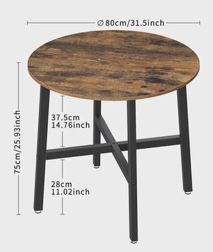 Ronde Eettafel & Keukentafel - Stijlvol en Compact voor Woonkamer, Kantoor of Appartement