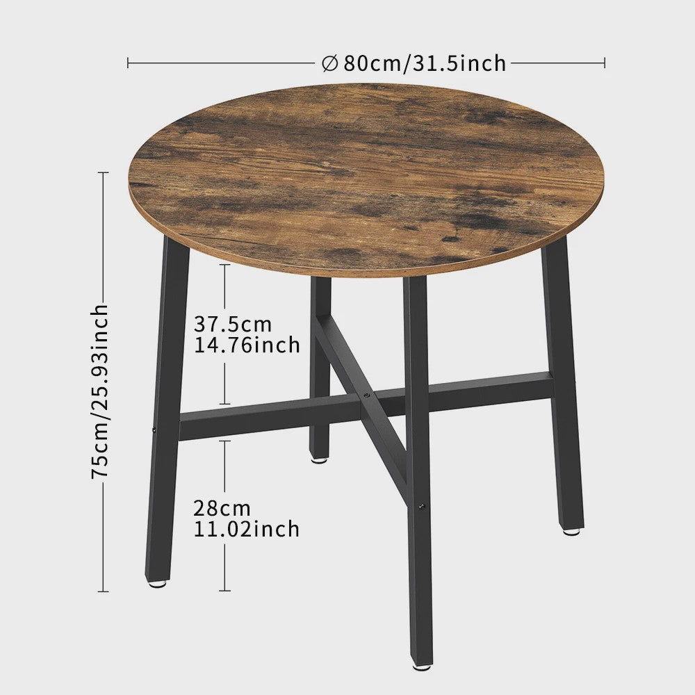 Ronde Eettafel & Keukentafel - Stijlvol en Compact voor Woonkamer, Kantoor of Appartement