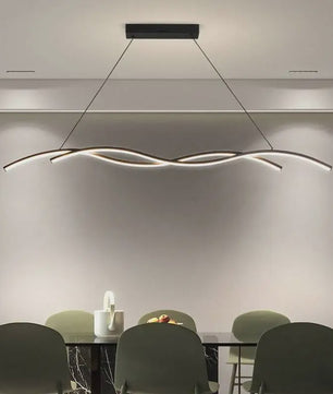 Moderne LED Plafondlamp Golvend Design - Zwart/Wit - Hotel, Restaurant, Bar